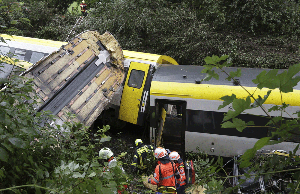 Train Derailment Near Riedlingen, Germany