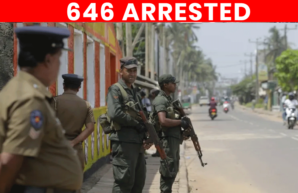 646 Arrested in Island-Wide Police Operation Across Sri Lanka