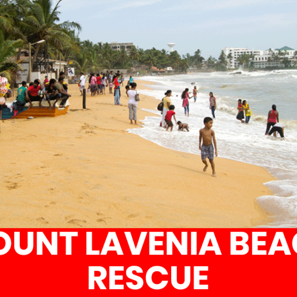 Three Teenagers Rescued After Being Swept Away at Mount Lavinia Beach