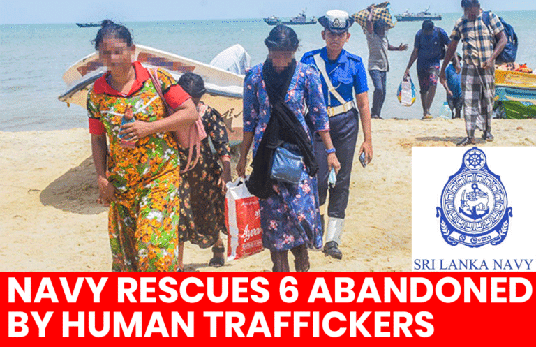 Sri Lanka Navy Rescues Six Abandoned by Human Traffickers off Talaimannar