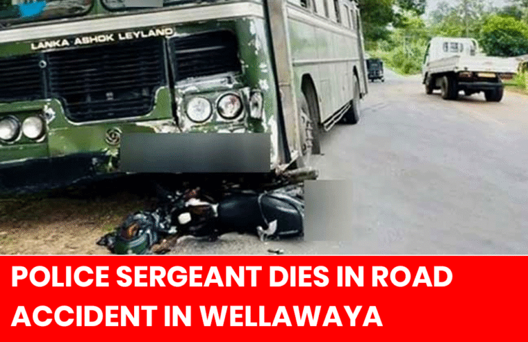 Police sergeant dies in road accident in Wellawaya