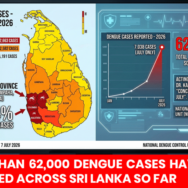 Sri Lanka Dengue Cases Exceed 62,000 as Western Province Reports Highest Infections