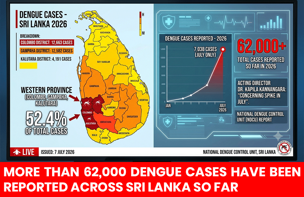 Sri Lanka Dengue Cases Exceed 62,000 as Western…
