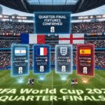 The FIFA World Cup 2026 quarter-final fixtures are confirmed, with Argentina, France, England, Spain and other contenders battling for a place in the semi-finals.
