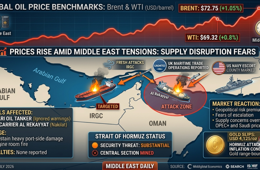 Oil Prices Rise as Tanker Attacks Near Strait of Hormuz Raise Energy Supply Concerns