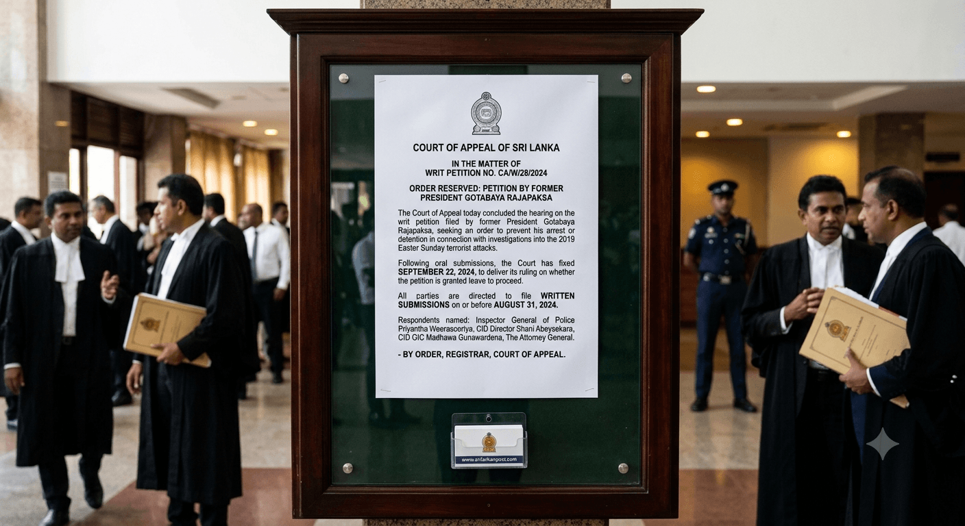 Court of Appeal Reserves Order on Gotabaya Rajapaksa’s…