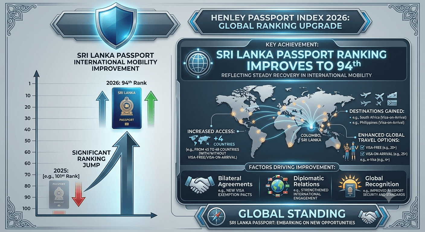 Sri Lanka Passport Ranking Improves to 94th in&hellip;