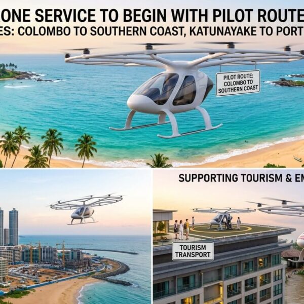 Sri Lanka to Launch Passenger Drone Service Next Month