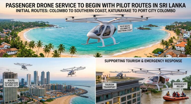 Sri Lanka to Launch Passenger Drone Service Next Month