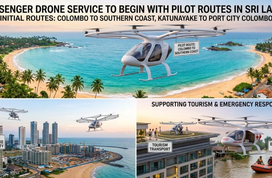 Sri Lanka to Launch Passenger Drone Service Next Month