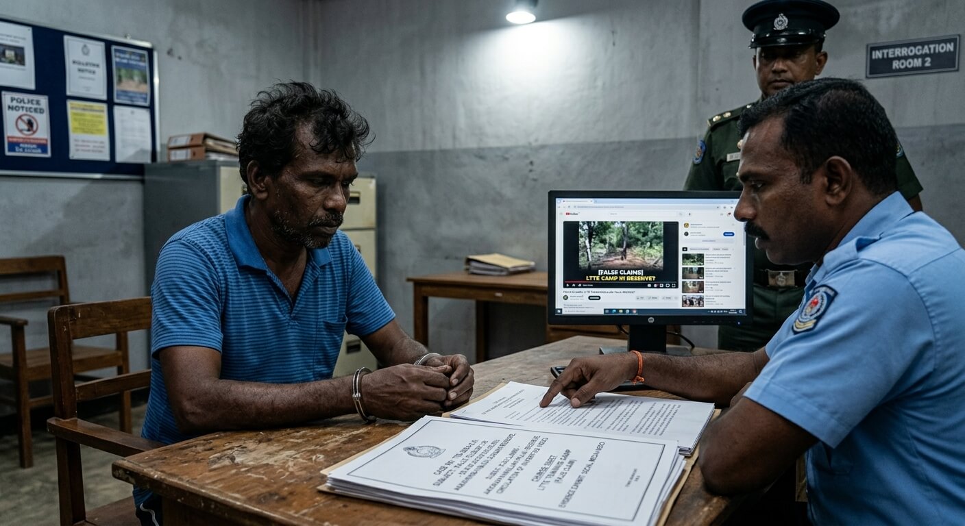 Suspect Arrested Over False Claims of LTTE Training Camp in Akkarayankulam