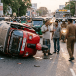 Two Dead, Three School Students Injured in Nallathanniya Three-Wheeler Accident
