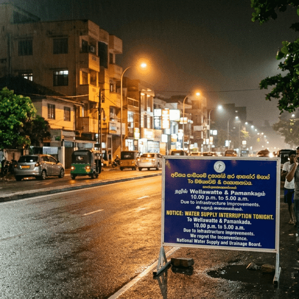 Water Supply Disruption Announced in Wellawatte and Pamankada for Essential Upgrade Work